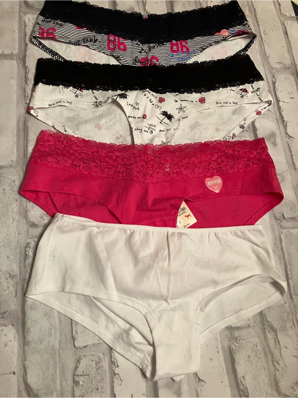 NWT PINK Victoria's Secret Women’s Vintage Panty Set of 4 (Small) - Hipsters